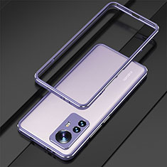 Handyhülle Hülle Luxus Aluminium Metall Rahmen Tasche für Xiaomi Mi 12S 5G Helles Lila