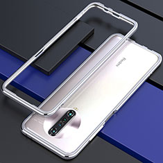 Handyhülle Hülle Luxus Aluminium Metall Rahmen Tasche für Xiaomi Redmi K30 5G Silber