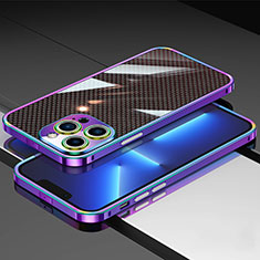Handyhülle Hülle Luxus Aluminium Metall Rahmen Tasche JL1 für Apple iPhone 13 Pro Max Bunt