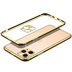 Handyhülle Hülle Luxus Aluminium Metall Rahmen Tasche JL2 für Apple iPhone 14 Pro Gold