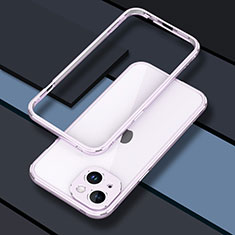Handyhülle Hülle Luxus Aluminium Metall Rahmen Tasche JZ1 für Apple iPhone 13 Helles Lila