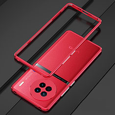 Handyhülle Hülle Luxus Aluminium Metall Rahmen Tasche JZ1 für Vivo X90 5G Rot