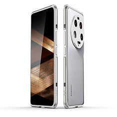 Handyhülle Hülle Luxus Aluminium Metall Rahmen Tasche JZ1 für Xiaomi Mi 13 Ultra 5G Silber