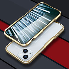 Handyhülle Hülle Luxus Aluminium Metall Rahmen Tasche LF1 für Apple iPhone 14 Plus Gold