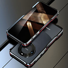 Handyhülle Hülle Luxus Aluminium Metall Rahmen Tasche LF1 für Huawei Mate 60 Pro+ Plus Rot und Schwarz