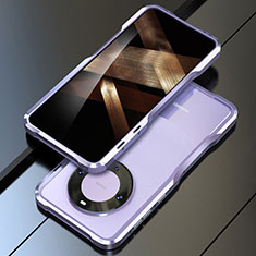 Handyhülle Hülle Luxus Aluminium Metall Rahmen Tasche LF1 für Huawei Mate 60 Pro+ Plus Violett