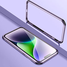 Handyhülle Hülle Luxus Aluminium Metall Rahmen Tasche LK2 für Apple iPhone 14 Violett