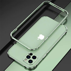 Handyhülle Hülle Luxus Aluminium Metall Rahmen Tasche N02 für Apple iPhone 12 Pro Minzgrün