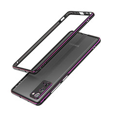 Handyhülle Hülle Luxus Aluminium Metall Rahmen Tasche N03 für Samsung Galaxy Note 20 5G Violett