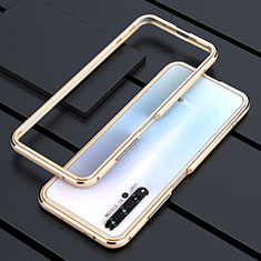 Handyhülle Hülle Luxus Aluminium Metall Rahmen Tasche T01 für Huawei Honor 20 Gold