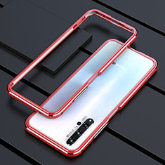 Handyhülle Hülle Luxus Aluminium Metall Rahmen Tasche T01 für Huawei Honor 20 Rot