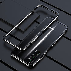 Handyhülle Hülle Luxus Aluminium Metall Rahmen Tasche T01 für Huawei Honor 20 Schwarz