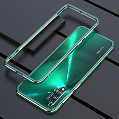 Handyhülle Hülle Luxus Aluminium Metall Rahmen Tasche T01 für Huawei Nova 5 Grün