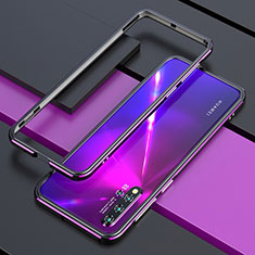 Handyhülle Hülle Luxus Aluminium Metall Rahmen Tasche T01 für Huawei Nova 5 Violett
