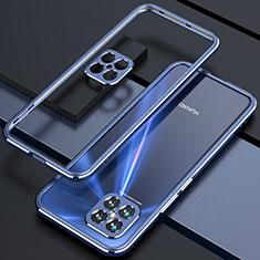 Handyhülle Hülle Luxus Aluminium Metall Rahmen Tasche T01 für Huawei Nova 8 SE 5G Blau