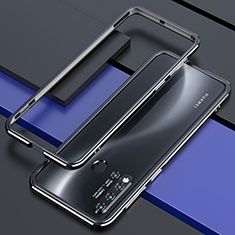 Handyhülle Hülle Luxus Aluminium Metall Rahmen Tasche T01 für Huawei P20 Lite (2019) Schwarz