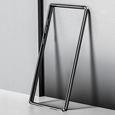 Handyhülle Hülle Luxus Aluminium Metall Rahmen Tasche T01 für Samsung Galaxy Note 10 5G Schwarz