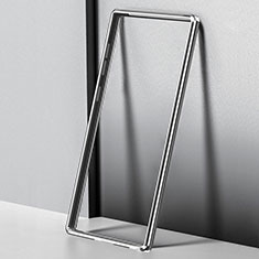 Handyhülle Hülle Luxus Aluminium Metall Rahmen Tasche T01 für Samsung Galaxy Note 10 5G Silber