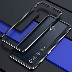 Handyhülle Hülle Luxus Aluminium Metall Rahmen Tasche T01 für Xiaomi Mi 10 Pro Blau und Schwarz