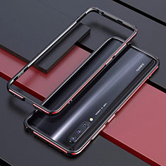 Handyhülle Hülle Luxus Aluminium Metall Rahmen Tasche T01 für Xiaomi Mi A3 Rot