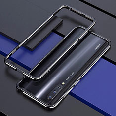 Handyhülle Hülle Luxus Aluminium Metall Rahmen Tasche T01 für Xiaomi Mi A3 Schwarz