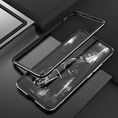 Handyhülle Hülle Luxus Aluminium Metall Rahmen Tasche T02 für Huawei Nova 7 SE 5G Schwarz