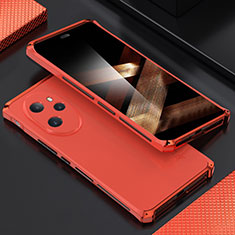 Handyhülle Hülle Luxus Aluminium Metall Tasche 360 Grad Ganzkörper für Huawei Honor 100 Pro 5G Rot