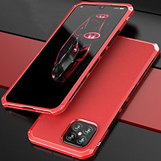 Handyhülle Hülle Luxus Aluminium Metall Tasche 360 Grad Ganzkörper für Huawei Nova 8 SE 5G Rot