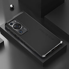 Handyhülle Hülle Luxus Aluminium Metall Tasche 360 Grad Ganzkörper für Huawei P60 Schwarz