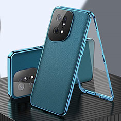 Handyhülle Hülle Luxus Aluminium Metall Tasche 360 Grad Ganzkörper für Oppo Find X5 Pro 5G Grün