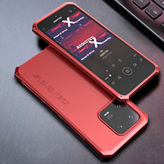 Handyhülle Hülle Luxus Aluminium Metall Tasche 360 Grad Ganzkörper für Xiaomi Mi 13 5G Rot