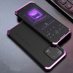 Handyhülle Hülle Luxus Aluminium Metall Tasche 360 Grad Ganzkörper für Xiaomi Mi 13 5G Violett