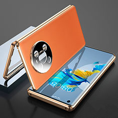 Handyhülle Hülle Luxus Aluminium Metall Tasche 360 Grad Ganzkörper K01 für Huawei Mate 40E 4G Orange