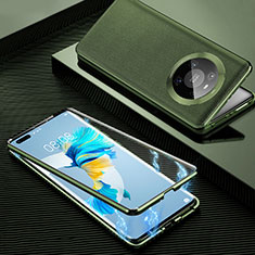 Handyhülle Hülle Luxus Aluminium Metall Tasche 360 Grad Ganzkörper K01 für Huawei Mate 40E Pro 5G Orange