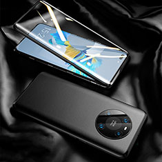 Handyhülle Hülle Luxus Aluminium Metall Tasche 360 Grad Ganzkörper K02 für Huawei Mate 40E Pro 4G Schwarz