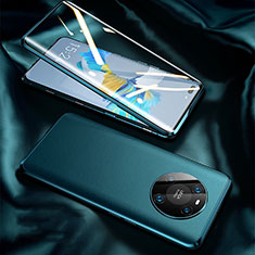 Handyhülle Hülle Luxus Aluminium Metall Tasche 360 Grad Ganzkörper K02 für Huawei Mate 40E Pro 5G Cyan
