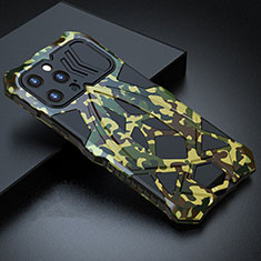 Handyhülle Hülle Luxus Aluminium Metall Tasche 360 Grad Ganzkörper LF1 für Apple iPhone 13 Pro Max Grün