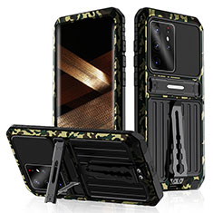 Handyhülle Hülle Luxus Aluminium Metall Tasche 360 Grad Ganzkörper LK2 für Samsung Galaxy S22 Ultra 5G Grün