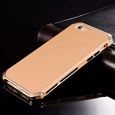 Handyhülle Hülle Luxus Aluminium Metall Tasche für Apple iPhone 6S Plus Gold