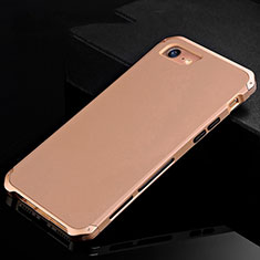 Handyhülle Hülle Luxus Aluminium Metall Tasche für Apple iPhone 7 Gold
