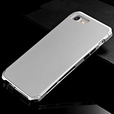 Handyhülle Hülle Luxus Aluminium Metall Tasche für Apple iPhone 7 Silber