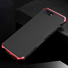 Handyhülle Hülle Luxus Aluminium Metall Tasche für Apple iPhone 8 Plus Rot und Schwarz