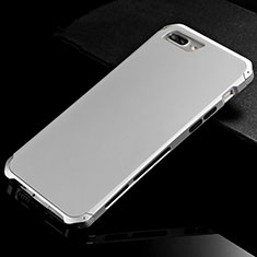 Handyhülle Hülle Luxus Aluminium Metall Tasche für Apple iPhone 8 Plus Silber