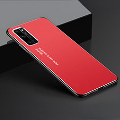 Handyhülle Hülle Luxus Aluminium Metall Tasche für Huawei Honor 30 Pro Rot