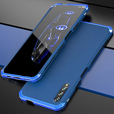 Handyhülle Hülle Luxus Aluminium Metall Tasche für Huawei Honor 9X Pro Blau