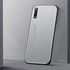 Handyhülle Hülle Luxus Aluminium Metall Tasche für Huawei Honor 9X Silber