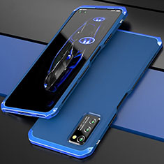 Handyhülle Hülle Luxus Aluminium Metall Tasche für Huawei Honor View 30 5G Blau