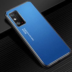 Handyhülle Hülle Luxus Aluminium Metall Tasche für Huawei Honor X10 Max 5G Blau