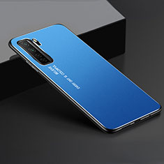 Handyhülle Hülle Luxus Aluminium Metall Tasche für Huawei P40 Lite 5G Blau