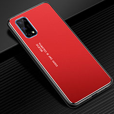 Handyhülle Hülle Luxus Aluminium Metall Tasche für Realme X7 5G Rot